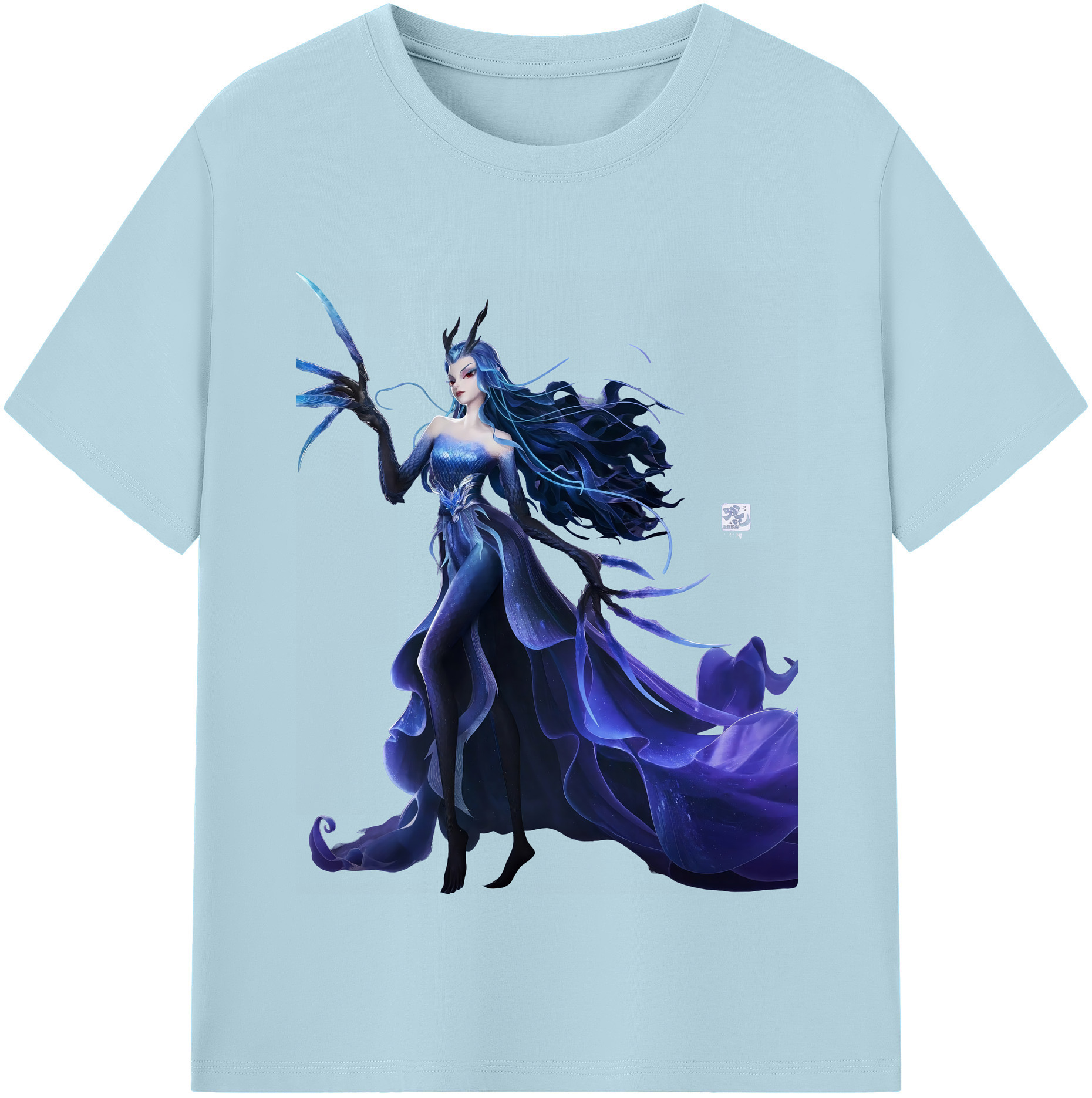 （画像用） Ne Zha 2 ナタ 魔童の大暴れ 綿100％半袖Tシャツ（フロントプリント）